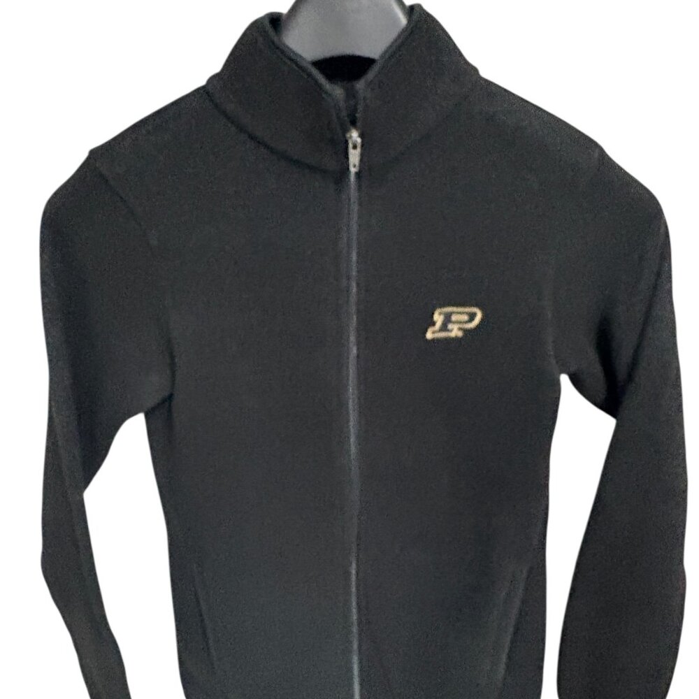 Purdue Boilermakers Full Zip Sweatshirt Jacket Womens Size Small Black